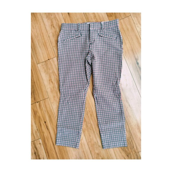 *NEW- GAP Golf Pants Sz 2 Petite - checkered/check gingham pattern ankle crop - Picture 2 of 9